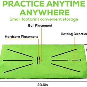 BNT Golf Training Mat, Swing Detection Batting, 23.6in x 11.4in, Analysis & Correct Your Swing Path, Mini Golf Practice Training Aid Rug, for Home/Office/Outdoor