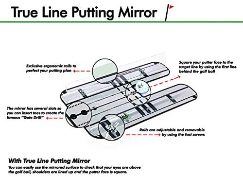 Premium Golf Alignment Putting Mirror | Golf Training Aids - All in One Value Pack Golf Practice Putting Aid to Improve All Aspects of Your Putting Stroke 5 Premium Golf Alignment Putting Mirror | Golf Training Aids - All in One Value Pack Golf Practice Putting Aid to Improve All Aspects of Your Putting Stroke - Image 5