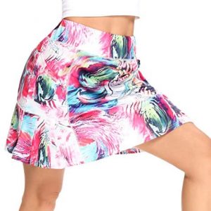WOWENY Women’s Athletic Tennis Skorts Skirts for Women Running Golf Skort with Pockets