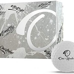 ONE UNDER GOLF 3-Layer Performance Balls|TriOnomer Core for Massive Distance Off The tee|high Launching Longer Carry Irons| Ultra-Thin Cover for Short Game Control| Extra Long Putting line aid| Dozen