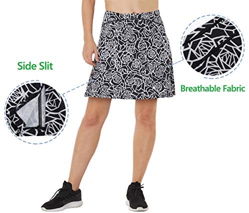 slimour Women Print Golf Skirt Travel Skirts with Pockets Swim Skirt High Waist with Shorts 4 slimour Women Print Golf Skirt Travel Skirts with Pockets Swim Skirt High Waist with Shorts - Image 4