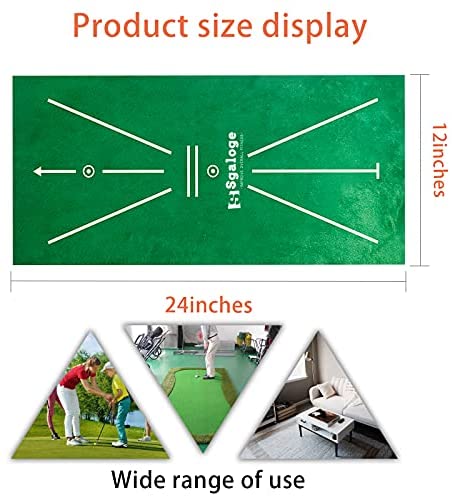 Sgaloge Golf Training Mat,Mini Portable Crystal Velvet Practice Training Aid Rug for Swing Detection Golf Hitting Putting Batting Mat for Home/Indoor/Office/Outdoor/Backyard(12" X 24") 8 Sgaloge Golf Training Mat,Mini Portable Crystal Velvet Practice Training Aid Rug for Swing Detection Golf Hitting Putting Batting Mat for Home/Indoor/Office/Outdoor/Backyard(12" X 24") - Image 8