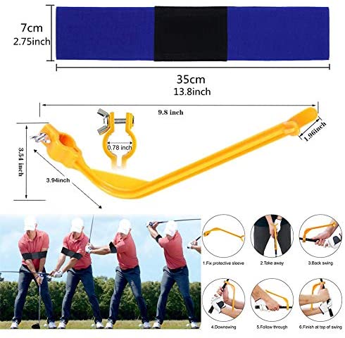Golf Swing Training Aids, 4 Pack Golf Swing Correcting Tool and Swing Training Aid Arm Band, Unisex Golf Posture Motion Correction Trainer for Beginner and Kid to Forming The Correct Muscle Memory 5 Golf Swing Training Aids, 4 Pack Golf Swing Correcting Tool and Swing Training Aid Arm Band, Unisex Golf Posture Motion Correction Trainer for Beginner and Kid to Forming The Correct Muscle Memory - Image 5