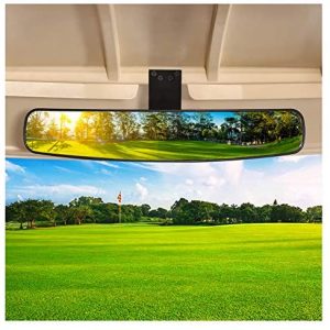 10L0L Panoramic Convex Golf Cart Mirror for EZGO, Club Car, Yamaha, Golf Cart Rear View Mirror