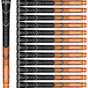 Geoleap ACE-C Golf Grips Set of 13- Cord Rubber, Hybrid Golf Club Grips, Standard/Mdisize, 10 Colors Optional.