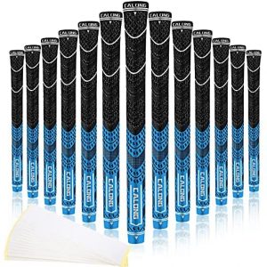 CALONG Golf Grips,Standard/Midsize,Multi Compound 13 Grips with 15 Free Tapes,All Weather Cord Rubber Golf Club Grips,4 Colors Optional