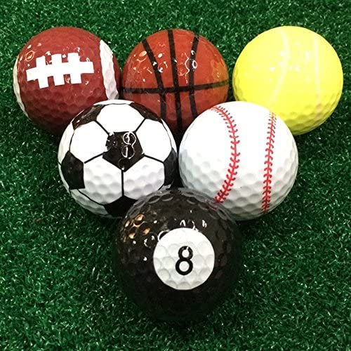 MarketBoss 6 PCS Golf Balls (Basketball, Football, Volleyball,Tennis, Baseball, 8-Ball) Double-Layer Construction 75% Strong Resilience Force Sports Practice Novelty Balls Golf Balls Gift 6 MarketBoss 6 PCS Golf Balls (Basketball, Football, Volleyball,Tennis, Baseball, 8-Ball) Double-Layer Construction 75% Strong Resilience Force Sports Practice Novelty Balls Golf Balls Gift - Image 6