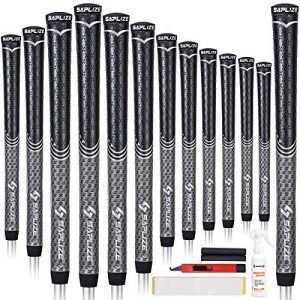 SAPLIZE Golf Grips Standard/Midsize/Oversize PU Material 13 Grips with Full Regripping Kit Tacky Shock Absorption Golf Club Grips
