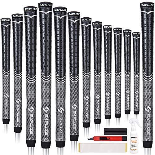 SAPLIZE Golf Grips Standard/Midsize/Oversize PU Material 13 Grips with Full Regripping Kit Tacky Shock Absorption Golf Club Grips 2 SAPLIZE Golf Grips Standard/Midsize/Oversize PU Material 13 Grips with Full Regripping Kit Tacky Shock Absorption Golf Club Grips - Image 2
