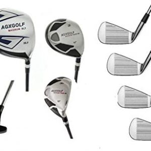 AGXGOLF Magnum Men's XT Executive Edition Golf Club Set: Graphite 460cc Dr + Woods + 4, 6, & 8 Irons + Pitching Wedge + Free Putter Right Hand: Cadet, Regular or Tall Lengths USA Built