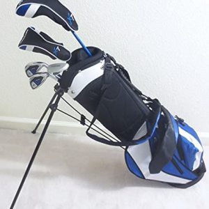Boys Right Handed Junior Golf Club Set with Stand Bag for Kids Ages 8-12 Premium Jr. Professional Quality