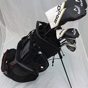 Callaway Mens Left Hand Golf Club Set Regular Flex Complete Driver, Fairway Wood, Hybrid, Irons, Putter, Stand Bag LH Lefty
