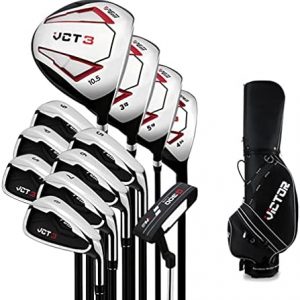 Complete Beginner Golf Club Set,Golf Mens Right Hand,Graphite Shaft,Pack of 12 with Cart Bag