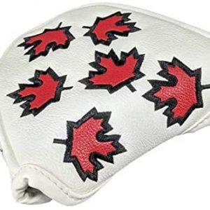 Foretra – Canada Maple Leaf - Golf Putter Headcover Quality PU Leather Magnetic Closure for Mallet Style Putters Scotty Cameron Odyssey Taylormade Ping