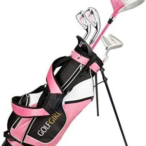 Golf Girl Junior Girls Golf Set V3 with Pink Clubs and Bag, Left Hand