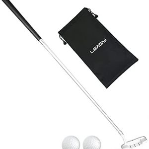 LEAGY 4-Sections Portable Best Golf Right Hand Putter or Golf Two-Way Putter Left and Right Hand, 2 Golf Balls Isolated On White Background, 1Pack Golf Bag