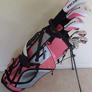 Ladies Left Handed Golf Set Driver, Fairway Wood, Hybrid, Irons, Putter, Complete Clubs and Stand Bag Womens Clubs Set LH