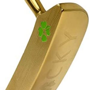 Lucky Golf Gold Putter Material: 431 Stainless Steel Casting: Loft: 3.5 Degrees - Lie: 72 Degrees - Finished Weight: 385 Grams - Length: 35 inches