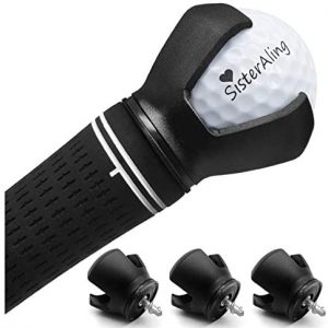 SisterAling 3-Prong Golf Ball Retriever Grabber Pick Up,Back Saver Claw Put On Putter Grip,Suction Cup Ball Grabber,Sucker for Golf Screws Tool (3 Pack)