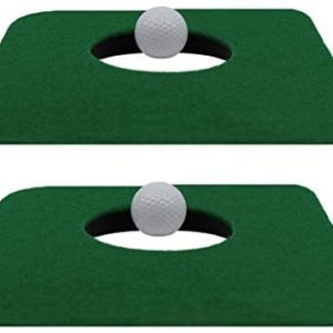 Upstreet Putting Mat for Indoor Golf Cup - Includes Two Indoor Putt Mats and Two Training Balls