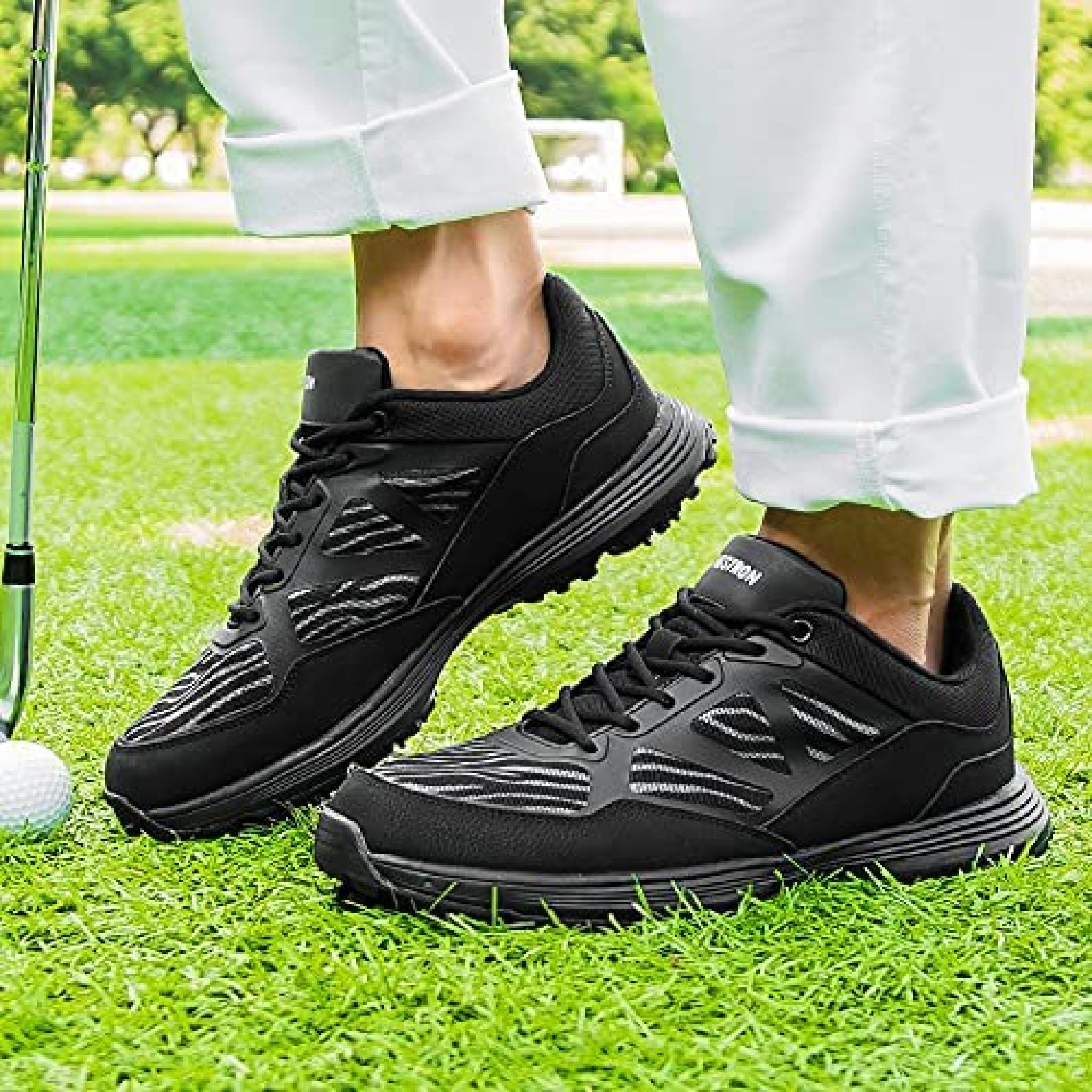 THESTRON Men Golf Shoes Mesh Breathable Breathable Golf Walking Sport ...