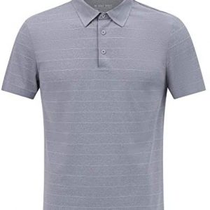 fit space Men’s Seamless Golf Shirts Striped Athletic Quick Dry Hi-Tech Sport Tennis Shirt Short Sleeve