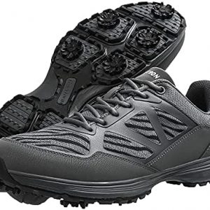 THESTRON Men Golf Shoes Mesh Breathable Breathable Golf Walking Sport Sneakers 7 Spikes Golf Trainers