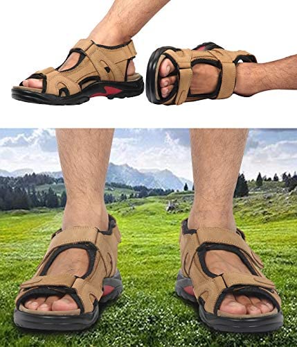 iloveSIA Mens Leather Sandals Athletic Outdoor Shoes Hiking Sandals 3 iloveSIA Mens Leather Sandals Athletic Outdoor Shoes Hiking Sandals - Image 3