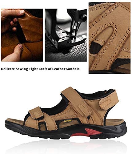 iloveSIA Mens Leather Sandals Athletic Outdoor Shoes Hiking Sandals 6 iloveSIA Mens Leather Sandals Athletic Outdoor Shoes Hiking Sandals - Image 6