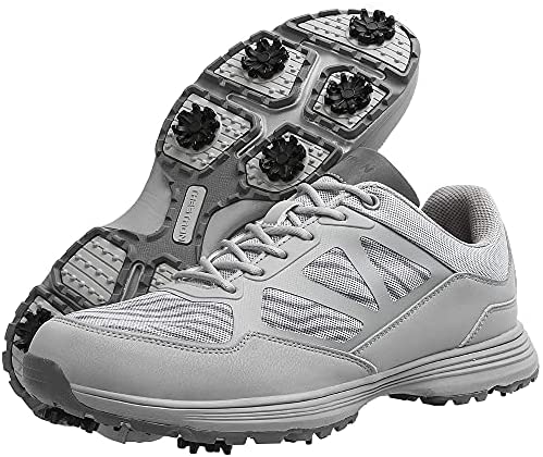 THESTRON Men Golf Shoes Mesh Breathable Breathable Golf Walking Sport Sneakers 7 Spikes Golf Trainers 2 THESTRON Men Golf Shoes Mesh Breathable Breathable Golf Walking Sport Sneakers 7 Spikes Golf Trainers - Image 2
