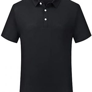 NC Men’s Casual Short Sleeve Polo Shirt Breathable Moisture Wicking Performance Golf Shirts