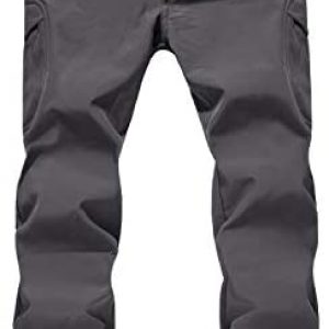 MAGCOMSEN Men’s Winter Pants Water Resistant Fleece Lined Snowboard Ski Pants Softshell Tactical Pants with Multi-Pockets