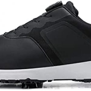 vibvib Men’s Golf Shoes Leather Waterproof Non-Slip Breathable Golf Grass Training Men’s Golf Shoes