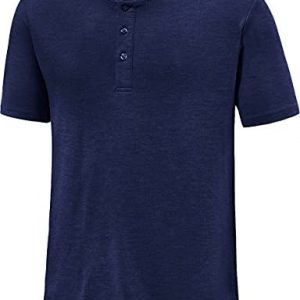 Men’s Golf Shirt Short Sleeve UV Sun Protection Sport Polo Shirt Collarless Man Dry Fit Golf Top