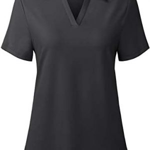 KORALHY UPF 50+ Sun Protection Sports Shirt for Women Casual V-Neck Quick Dry Polo