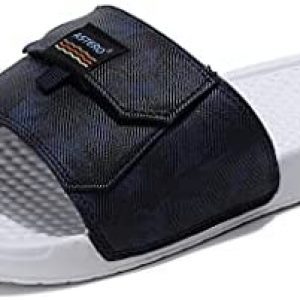 TARELO Men’s Slides Sandals Slip on Summer Outdoor Pool Beach Home Flat Casual Slippers