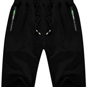 YTD Men’s Shorts Casual Classic Fit Drawstring Summer Beach Shorts with Elastic Waist and Pockets