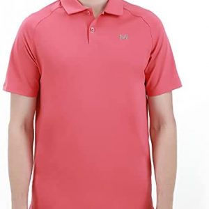 M MAELREG Mens Golf Shirts – Moisture Wicking Quick Dry Raglan Short Sleeve Seamless Tech Performance Casual Golf Polo Shirts