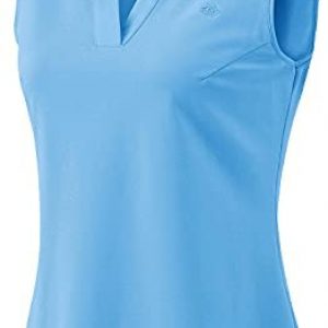 Women Golf Polo Shirts Sleeveless UV Sun Protection Ladies Tops Moisture Wicking Athletic Shirts