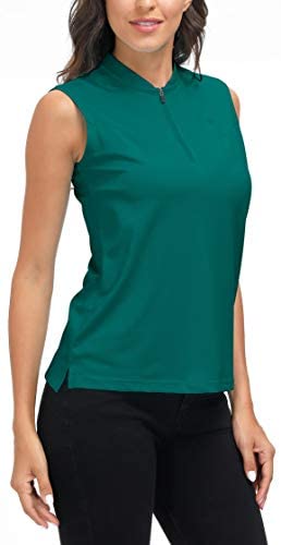 AjezMax Womens Sleeveless Golf Shrts Polos T-Shirts Zipper Golf Top 3 AjezMax Womens Sleeveless Golf Shrts Polos T-Shirts Zipper Golf Top - Image 3