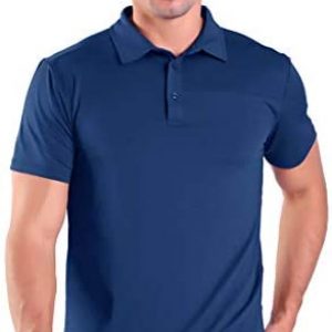 Men’s Golf Polo Shirt Quick-Dry Short Sleeve Solid Regular-fit
