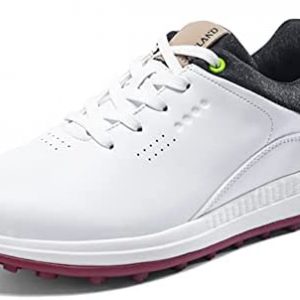 THSAYOO Spikeless Golf Shoes Men Waterproof Golf Shoes Comfortable Breathable Golf Footwear Mens Golf Sneakers Golf Walking Shoes Black