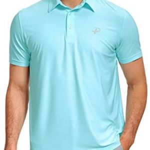 Pudolla Men’s Dry Fit Golf Polo Shirts Athletic Short Sleeve Casual Polo Shirts for Men