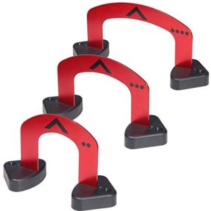 GoSports Align Putting Gates Practice Set: Includes 3 Premium Metal Gates (2″ / 3″ / 4″) – Use on The Green or at Home, Red