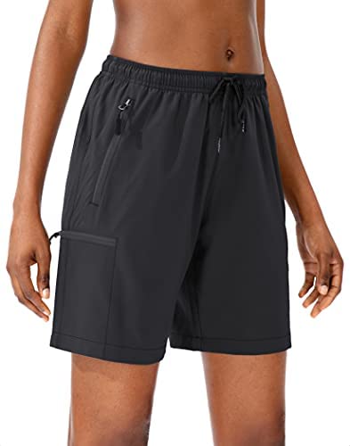 SANTINY Women's Hiking Cargo Shorts Quick Dry Lightweight Summer Shorts for Women Travel Athletic Golf with Zipper Pockets 3 SANTINY Women's Hiking Cargo Shorts Quick Dry Lightweight Summer Shorts for Women Travel Athletic Golf with Zipper Pockets - Image 3