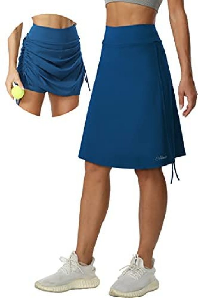 Cakulo Women's 20" Knee Length Active Skorts Skirts Plus Athletic