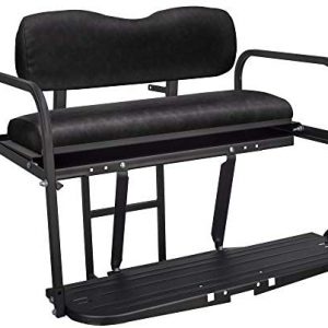 Gusto Yamaha G2 & G9 Gas/Electric Golf Cart Flip Folding Rear Back Seat Kit – Black