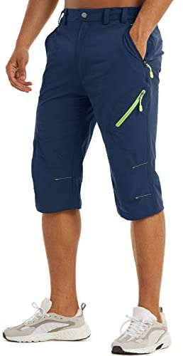 TACVASEN Men's 3/4 Capri Pants Quick Dry Workout Hiking Cargo Shorts with Zipper Pockets 2 TACVASEN Men's 3/4 Capri Pants Quick Dry Workout Hiking Cargo Shorts with Zipper Pockets - Image 2