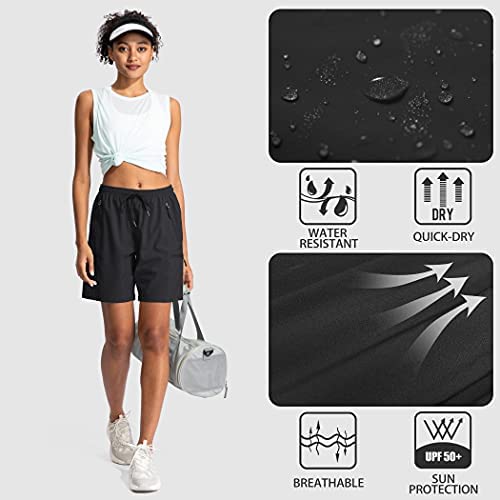 SANTINY Women's Hiking Cargo Shorts Quick Dry Lightweight Summer Shorts for Women Travel Athletic Golf with Zipper Pockets 6 SANTINY Women's Hiking Cargo Shorts Quick Dry Lightweight Summer Shorts for Women Travel Athletic Golf with Zipper Pockets - Image 6