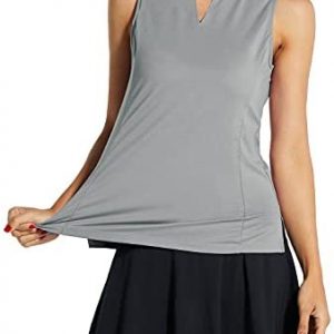 BALEAF Women’s Sleeveless Golf Tennis Shirts Lightweight Quick Dry UPF 40+ V-Neck Tank Tops Polo